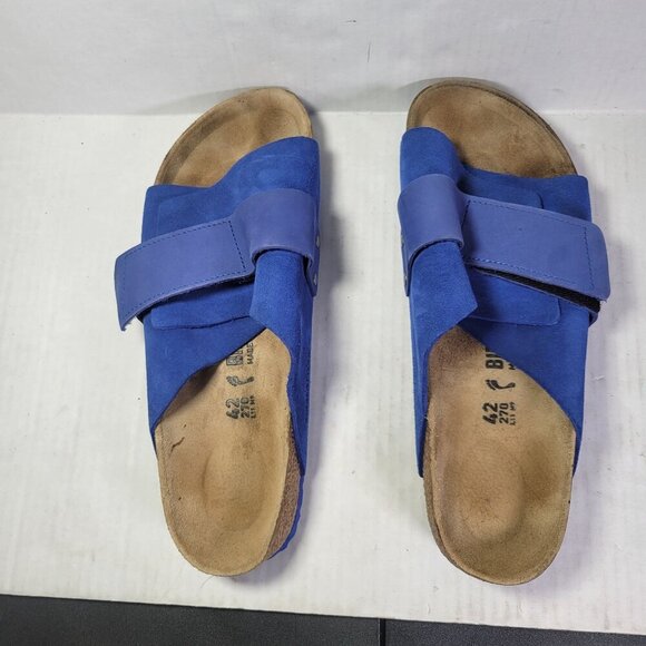 Birkenstock Unisex Blue Suede Adjustable Strap Sandals Size W11/M9 - Picture 7 of 7